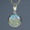 Natural Australian Boulder Opal and Diamond Gold Pendant (9mm x 9mm) Code -GPA164