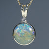 Natural Australian Boulder Opal and Diamond Gold Pendant (9mm x 9mm) Code -GPA164