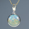 Natural Australian Boulder Opal and Diamond Gold Pendant (9mm x 9mm) Code -GPA164