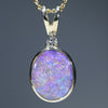 Australian Boulder Opal Gold and Diamond Pendant