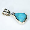 Natural Australian Boulder Opal and Diamond Gold Pendant (9mm x 7mm) Code -GPA165