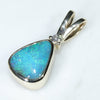 Natural Australian Boulder Opal and Diamond Gold Pendant (9mm x 7mm) Code -GPA165