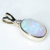 Natural Crystal Opal 10k Gold and Diamond Pendant