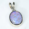 Natural Australian Boulder Opal and Diamond Gold Pendant Code -GPA162