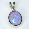 Natural Australian Boulder Opal and Diamond Gold Pendant Code -GPA162