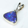 10k Gold- Solid Boulder Opal- Natural Diamond