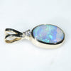 Natural Australian Boulder Opal and Diamond Gold Pendant Code -GPA161