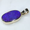 Natural Australian Boulder Opal Gold Pendant (15mm x 9mm) Code -GPA171