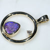Natural Australian Boulder Opal and Diamond Gold Pendant Code -GPA175
