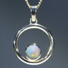 Beautiful Natural Boulder Opal 10k Gold and Diamond Pendant
