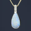 Australian Boulder Opal 10k Gold and Diamond Pendant