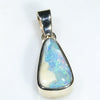 Natural Australian Boulder Opal Gold Pendant (12mm x 7mm) Code -GPA169