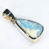 Natural Australian Boulder Opal Gold Pendant (12mm x 7mm) Code -GPA169