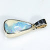 Natural Australian Boulder Opal Gold Pendant (12mm x 7mm) Code -GPA169