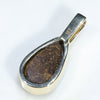 Natural Australian Boulder Opal and Diamond Gold Pendant (13mm x 7.5mm)Code -GPA181