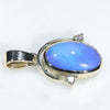 Natural Australian Boulder Opal and Diamond Gold Pendant (11mm x 7mm) Code -GPA179