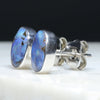 Silver Opal Studs Semi Side View