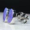 Australian Boulder Opal  Silver Stud Earring (9mm x 6mm) Code - SE336