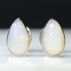 Natural Australian Solid Opal Silver Studs