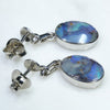 Natural Australian Boulder Opal Silver Earring (11mm x 7.5mm) Code -SE312