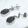 Silver Solid Opal Earrings Rear View
