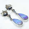 Natural Australian Boulder Opal Silver Earring Code -SE317