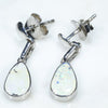 Natural Australian Boulder Opal Silver Earring (9.5mm x 6mm) Code -SE335