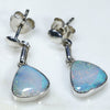 Natural Australian Boulder Opal Silver Earring (9mm x 8.5mm) Code -SE314