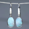 natural Australian Boulder Opal Silver Earrings