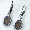 Natural Australian Boulder Opal Silver Earring (11mm x 9mm) Code -SE323