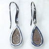 Natural Australian Boulder Opal Silver Earring (15mm x 8.5mm) Code -SE324