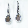 Natural Australian Boulder Opal Silver Earring (12mm x 7.5mm) Code -SE322