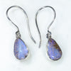 Natural Australian Boulder Opal Silver Earring ( 10mm x 6mm) Code -SE346