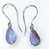 Natural Australian Boulder Opal Silver Earring ( 10mm x 6mm) Code -SE346