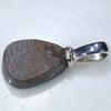 Silver Solid Opal Pendant Rear View