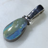 Australian Boulder Opal Silver Pendant with Silver Chain (10mm x 5.5mm) Code-SD213