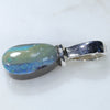 Australian Boulder Opal Silver Pendant with Silver Chain (10mm x 5.5mm) Code-SD213