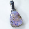 Australian Boulder Opal Silver Pendant with Silver Chain (11mm x 8mm) Code-SD203