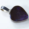 Australian Boulder Opal Silver Pendant with Silver Chain (13mm x 12mm) Code-SD215