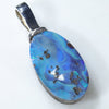 Australian Boulder Opal Silver Pendant with Silver Chain (15mm x 9mm)  Code-SD222