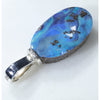 Australian Boulder Opal Silver Pendant with Silver Chain (15mm x 9mm)  Code-SD222