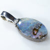 Australian Boulder Opal Silver Pendant with Silver Chain (12mm x 8mm)  Code-SD216