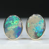 Gold Opal Studs Front View
