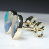 Gold Opal Studs Side View