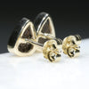 Natural Australian Boulder Opal Gold Earring Studs (7 x 5mm) Code GE50