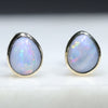 10k Gold Natural Boulder Opal Studs
