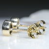 Natural Australian Boulder Opal Gold Earring Studs (4 x 3mm) Code GE62