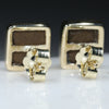 Gold Opal Studs Rear View