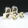 Natural Australian Boulder Opal Gold Earring Studs (9 x 7mm) Code GE52