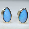 10k Gold Natural Australian Boulder Opal Studs